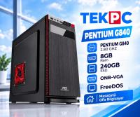 TEKPC G840 PENTIUM 2.80GHZ 3MB 8GB 256GB SSD  ONB-VGA FreeDOS Masaüstü Ev Ofis Bilgisayarı - 1